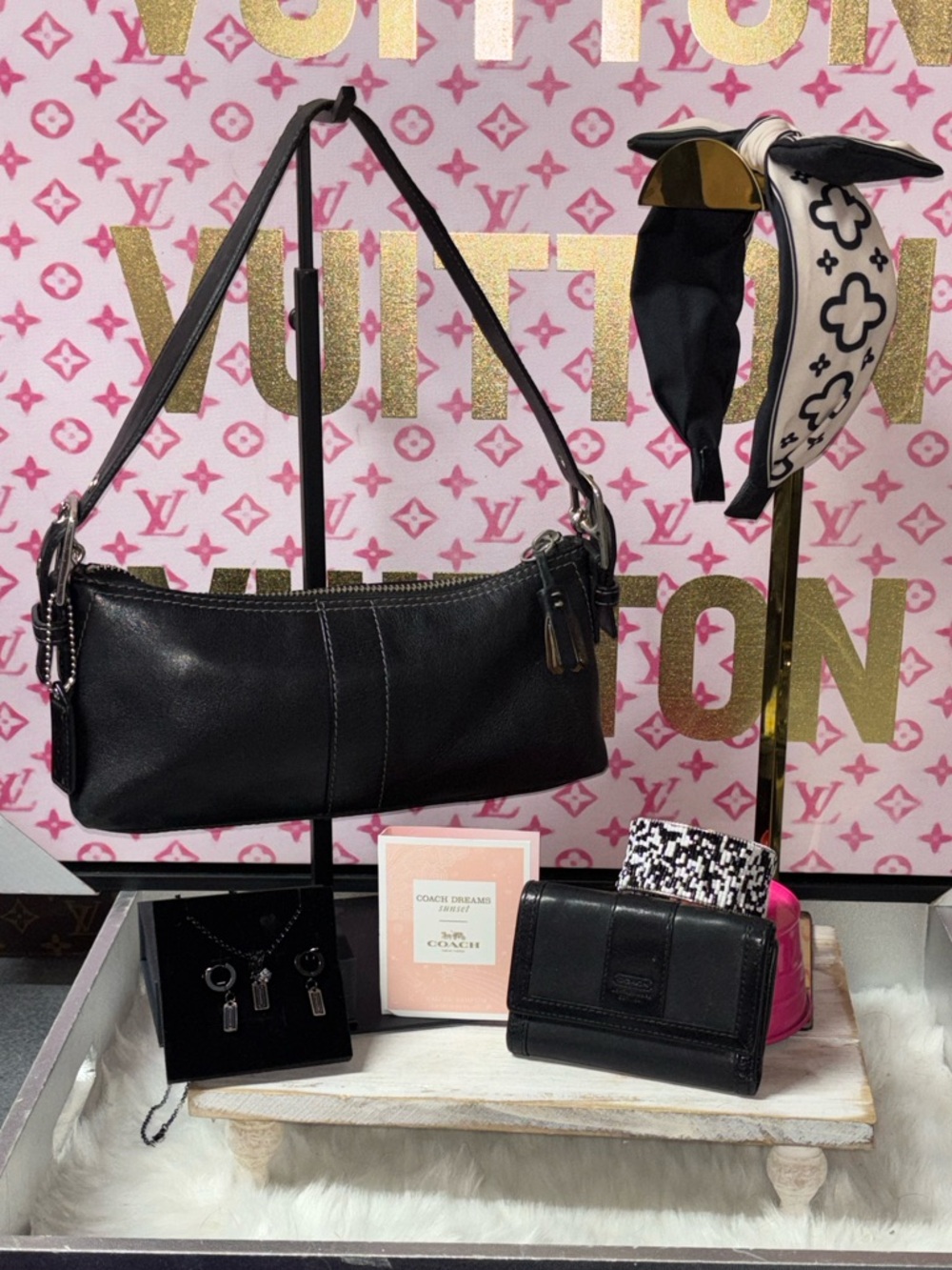 Coach Vintage Soho Demi Baguette bundle